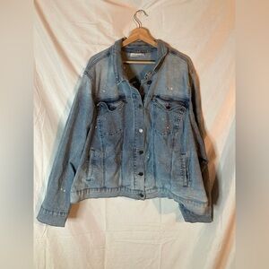 Lane Bryant Distressed Denim Jacket
